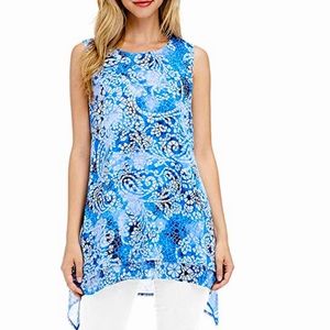 NWT Fever brand double layer sleeveless top Small